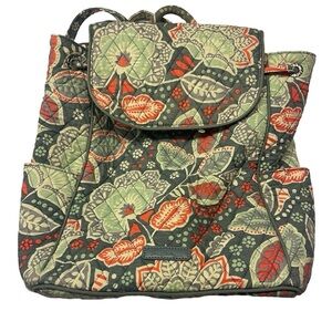 Vera Bradley Floral Multi Color Backpack with cinch closure